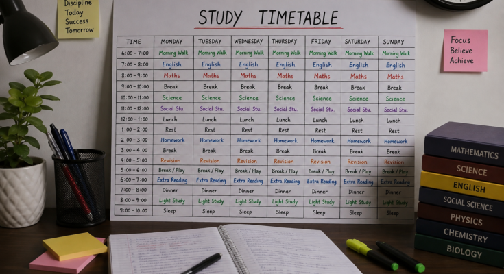 Best Study Timetable for Students at Home